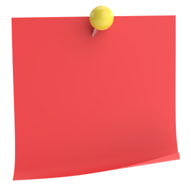 Pimi basılı not kağıdı. 3B illüstrasyon.