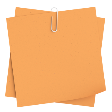 Raptiyeli not kağıdı. 3B illüstrasyon.