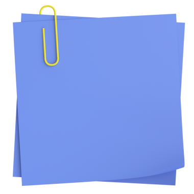 Raptiyeli not kağıdı. 3B illüstrasyon.