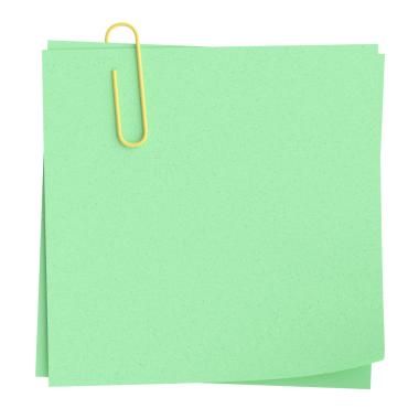 Raptiyeli not kağıdı. 3B illüstrasyon.