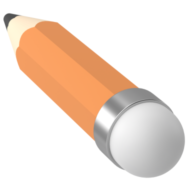 Üç boyutlu kalem. Üç boyutlu illüstrasyon. 3B görüntüleme.