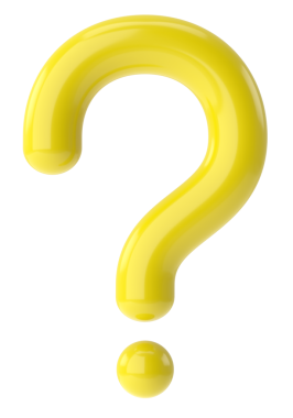 Soru işareti işareti. 3B illüstrasyon.