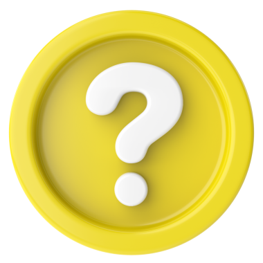 Soru işareti işareti. 3B illüstrasyon.