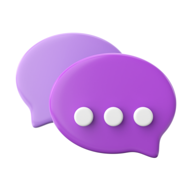 Canlı sohbet simgesi. 3B öge.