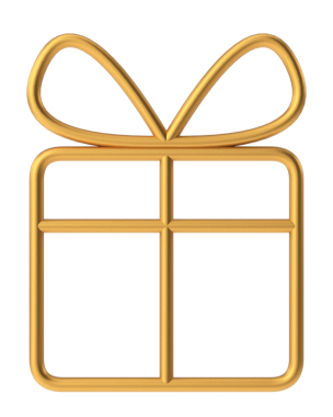 Noel çizgisi sanatı. Noel hediyesi kutusu. 3B illüstrasyon.