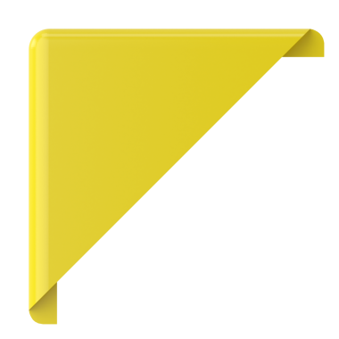 Köşedeki etiket. Köşedeki etiket. 3B illüstrasyon.