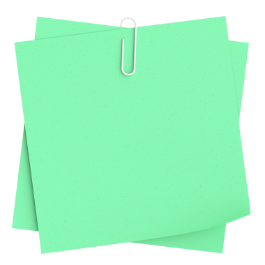 Raptiyeli not kağıdı. 3B illüstrasyon.