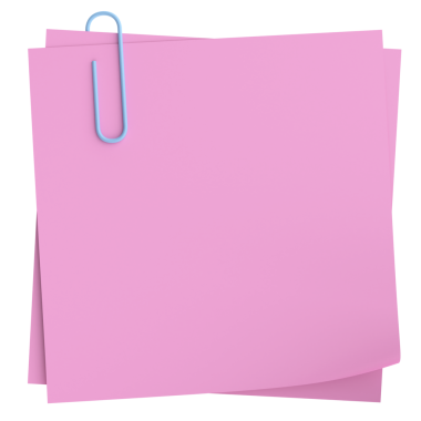 Raptiyeli not kağıdı. 3B illüstrasyon.