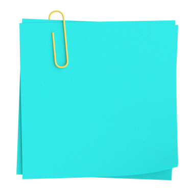 Raptiyeli not kağıdı. 3B illüstrasyon.