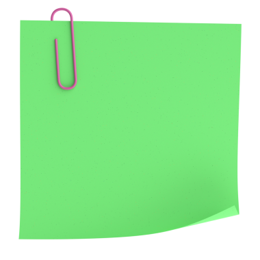 Raptiyeli not kağıdı. 3B illüstrasyon.