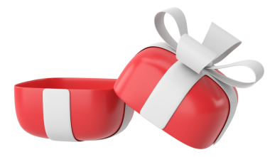 Hediye Kutusu açıldı. Üç boyutlu hediye kutusu. Hediye kutusunu aç.