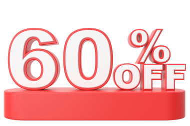 Yüzde 3D 60 indirimli. % 60 indirimli. % 60 indirim.