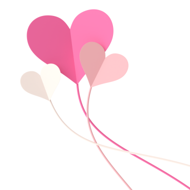 Kalp şeklinde. Sevgililer Günü süsü. 3B illüstrasyon.