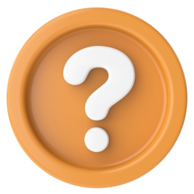 Soru işareti işareti. 3B illüstrasyon.