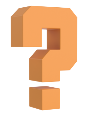 Soru işareti işareti. 3B soru işareti.