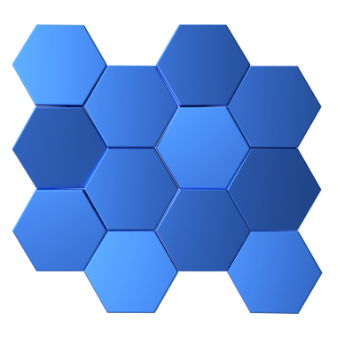 Altıgen şeklinde. 3B altıgen.