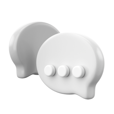 Canlı sohbet simgesi. 3B öge.