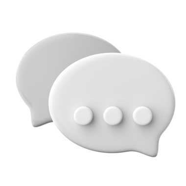 Canlı sohbet simgesi. 3B öge.