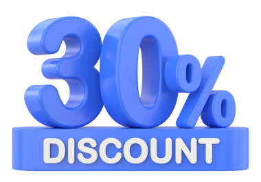 Yüzde 3D 30 indirim. % 30 indirim. % 30 indirimli.