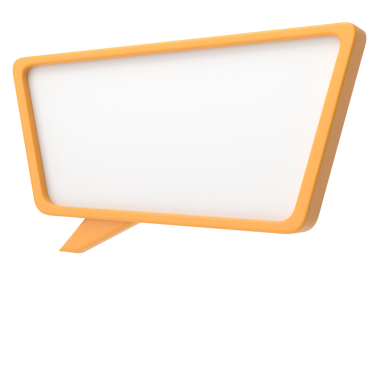 Üç boyutlu konuşma balonu. Mesaj kutusu. Metin alanı.