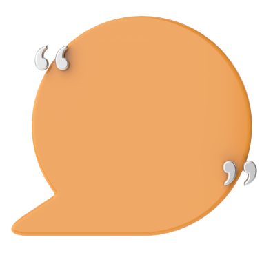 Çift tırnak içinde konuşma balonu. 3B illüstrasyon.