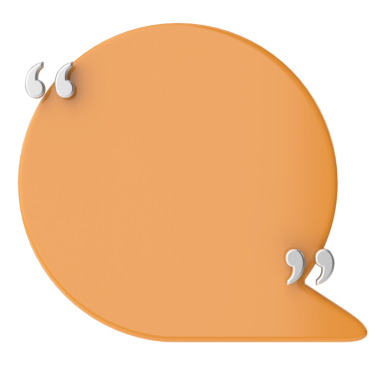 Çift tırnak içinde konuşma balonu. 3B illüstrasyon.