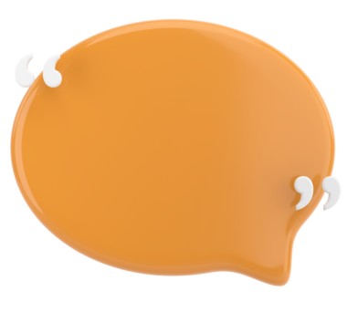 Çift tırnak içinde konuşma balonu. 3B illüstrasyon.