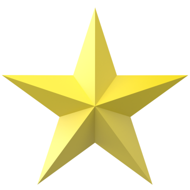 Üç boyutlu yıldız. 3B illüstrasyon.