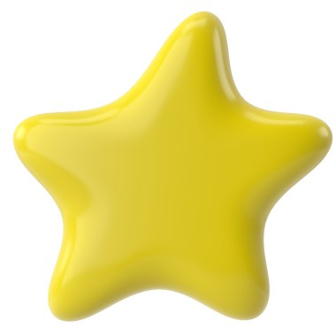 Üç boyutlu yıldız. 3B illüstrasyon.