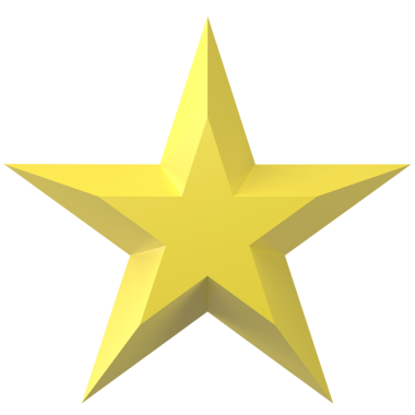 Üç boyutlu yıldız. 3B illüstrasyon.