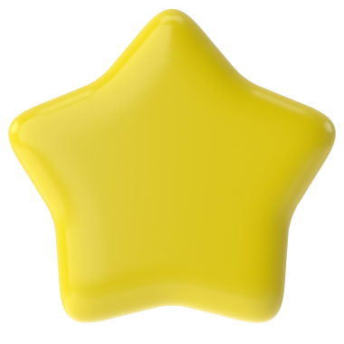 Üç boyutlu yıldız. 3B illüstrasyon.