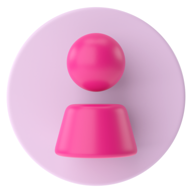 Kullanıcı simgesi. Hesap simgesi. 3B illüstrasyon.