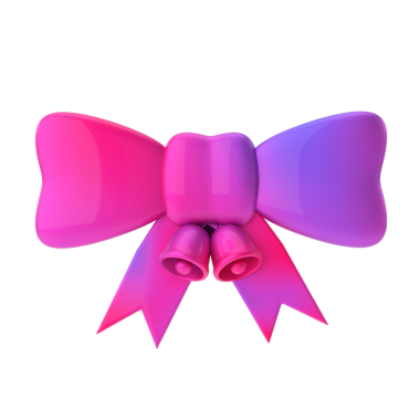 Noel yayı. 3 Boyutlu Noel ögesi.