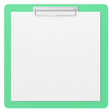 Not kağıdıyla birlikte pano. 3B illüstrasyon.