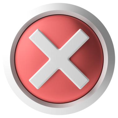 3 boyutlu çarpı işareti. 3B illüstrasyon.