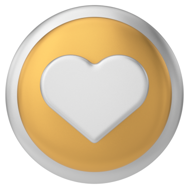 İkon gibi. Düğme gibi. 3B illüstrasyon.