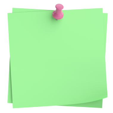 Pimi basılı not kağıdı. 3B illüstrasyon.