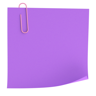 Raptiyeli not kağıdı. 3B illüstrasyon.