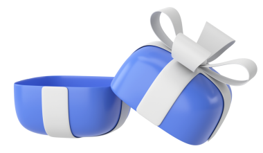 Hediye Kutusu açıldı. Üç boyutlu hediye kutusu. Hediye kutusunu aç.