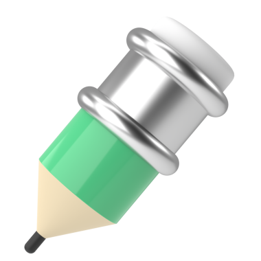 Üç boyutlu kalem. Üç boyutlu illüstrasyon. 3B görüntüleme.