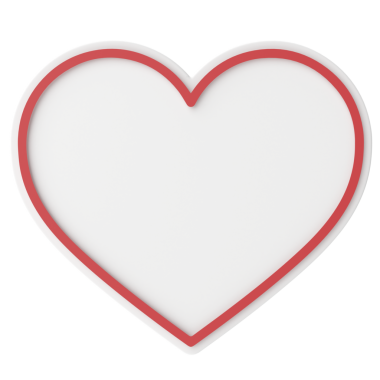 Kalp şeklinde. Sevgililer Günü süsü. 3B illüstrasyon.