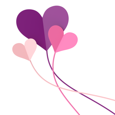 Kalp şeklinde. Sevgililer Günü süsü. 3B illüstrasyon.