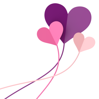 Kalp şeklinde. Sevgililer Günü süsü. 3B illüstrasyon.