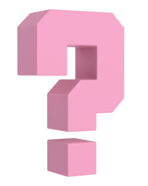 Soru işareti işareti. 3B soru işareti.