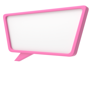 Üç boyutlu konuşma balonu. Mesaj kutusu. Metin alanı.