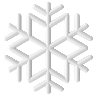 Kar taneleri. Noel süsü. 3B illüstrasyon.