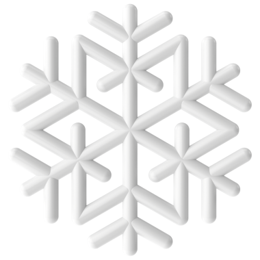 Kar taneleri. Noel süsü. 3B illüstrasyon.