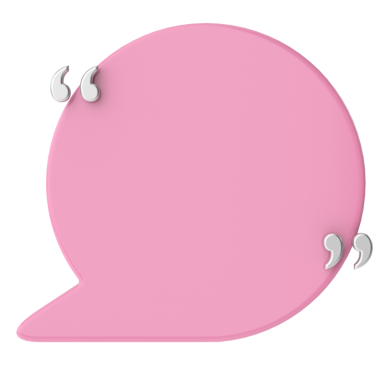 Çift tırnak içinde konuşma balonu. 3B illüstrasyon.