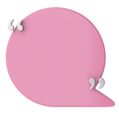 Çift tırnak içinde konuşma balonu. 3B illüstrasyon.