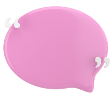 Çift tırnak içinde konuşma balonu. 3B illüstrasyon.